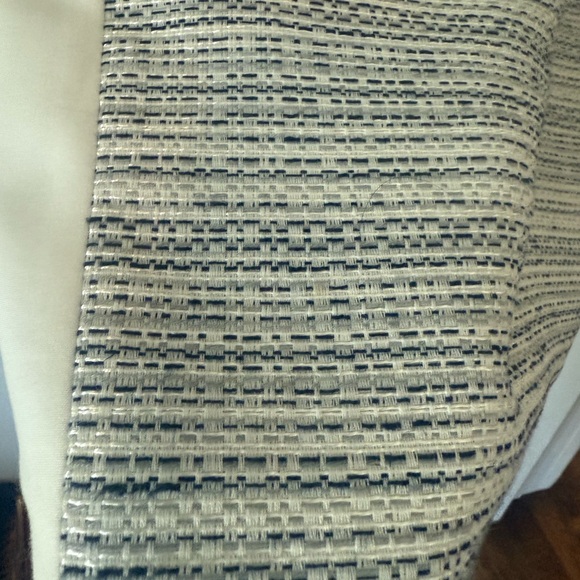 White and Gray Pleated Sheath Midi Dress - Picture 3 of 3